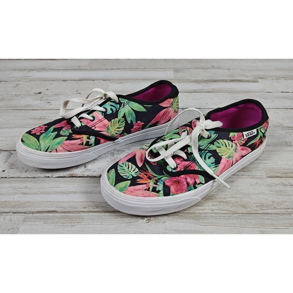 VANS Camden Off The Wall Tropical Floral Print Sneakers Skater Shoes Missy Sz 5
